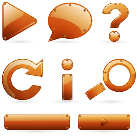 Collection of different icons on a clean backgroundのイラスト素材