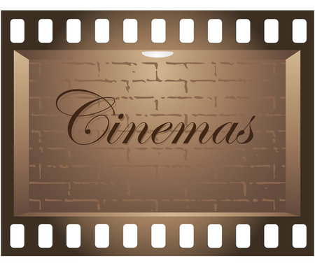 Board in the form of film on a pure backgroundのイラスト素材