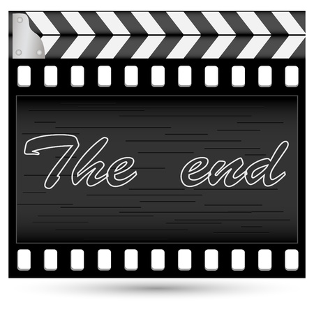 Abstract combination of a cracker for a cinema and a film on the isolated backgroundのイラスト素材