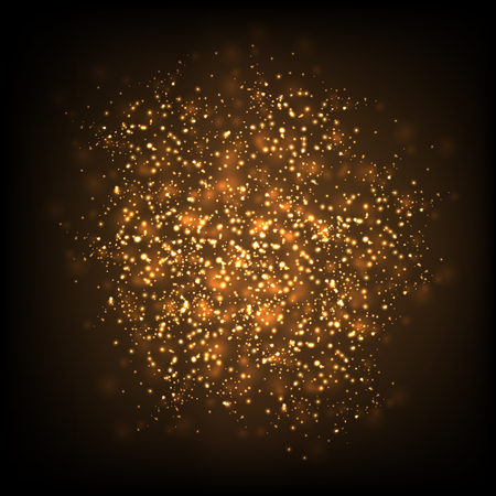 Magic light with bokeh, glowing background, vectorのイラスト素材