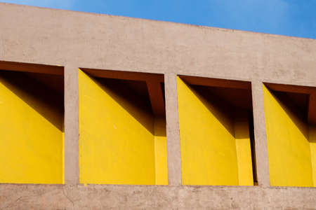 Colored part of the building wallの写真素材