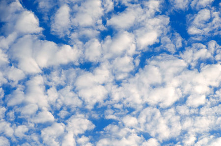 Beautiful sky with lots of small clouds. Abstract pattern