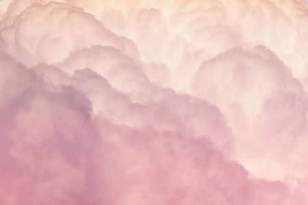 Dense clouds of pink and white colors.の写真素材