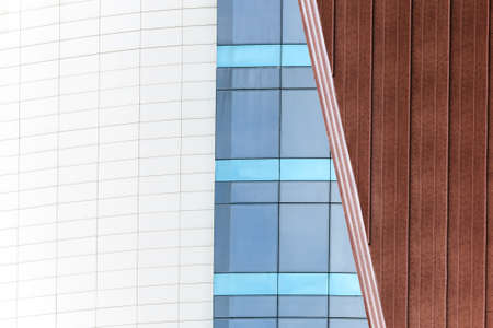 Abstract forms in modern urban architecture. Geometric background.の写真素材