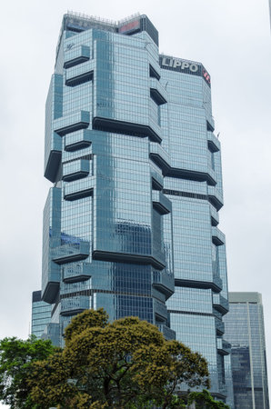 Hong Kong, China, 2018-03-06: Building Lippo Centre, general view.