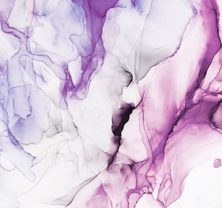 Violet Abstract background. Texture of alcoholic ink.の写真素材