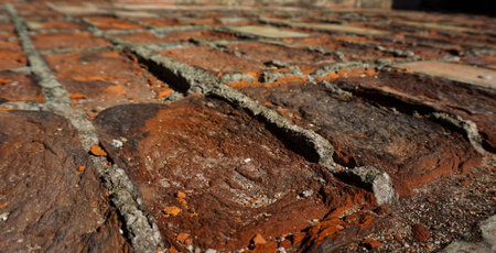 Brick area near the chapelの写真素材