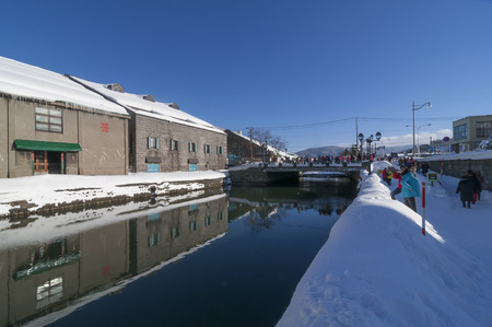 Otaru Canal in Hokkaidoのeditorial素材