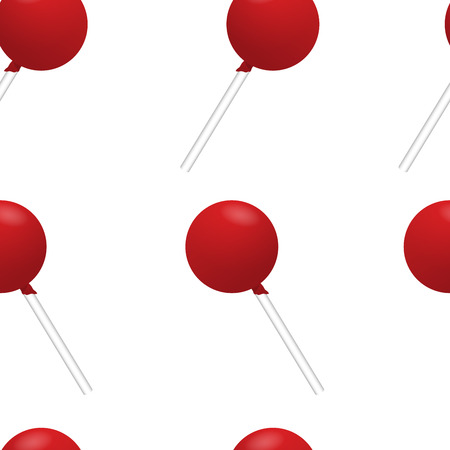 Seamless pattern of lollipops red color. Vector illustration. Candy background. Print for clothes, towels, fabric, textile, website, card background, wrapping paper wallpaperのイラスト素材