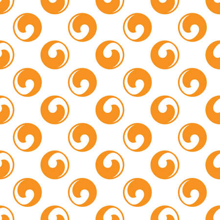 Seamless circle symmetrical abstract pattern. Branding. Background for package product, wallpaper, wrapping, paper. Vector backdrop. Swirl wave symbolのイラスト素材