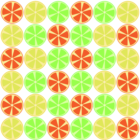 Vector Seamless Pattern. Citrus mix.Eps10.のイラスト素材