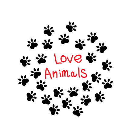 Vector background. Design element. Love animals.Eps10.のイラスト素材