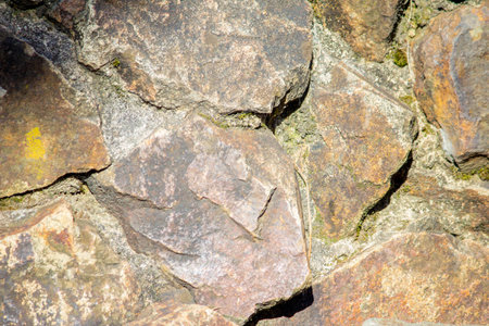 Texture of large brown stones. A lot of stones. Natural concept.