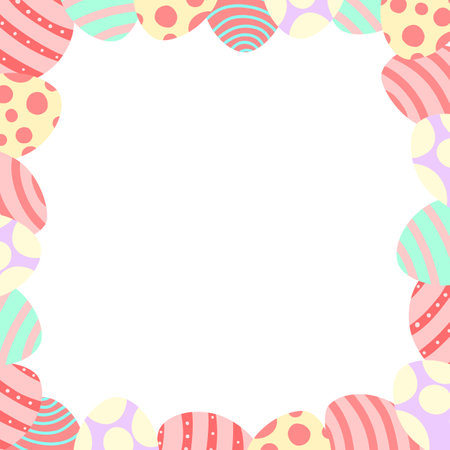 Vector illustration frame with space for text. Vector frame for design for easter.のイラスト素材