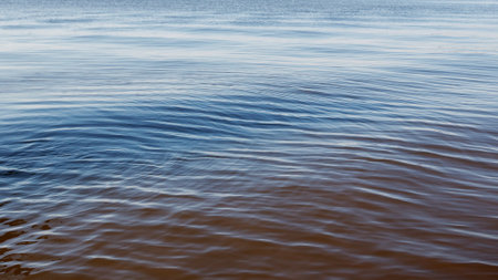 Lightly wavy texture of the water surface of the lagoonの写真素材