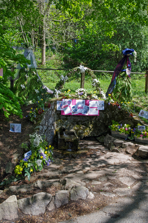 Well-dressing at Evendine Well, Malvern.のeditorial素材