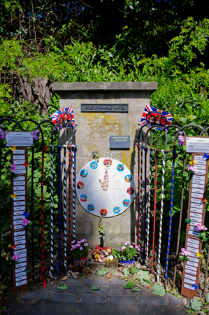 Well-dressing at Wynds Point, Malvern, Worcestershire.のeditorial素材