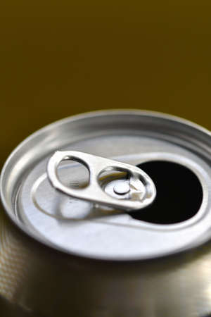 Closeup of an open soda can or tinの写真素材
