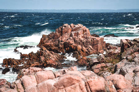 Landscape photo of seaside, ocean, sea and cliffの写真素材