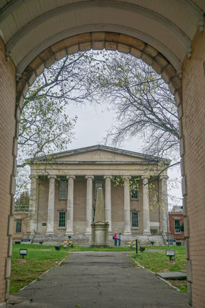 Staten Island, New York, USA: The Greek Revival style Main Hall (1833) at the Snug Harbor Cultural...