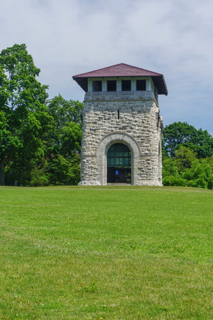 Newburgh, New York: The restored Tower of Victory at Washington's Headquarters National Historic...