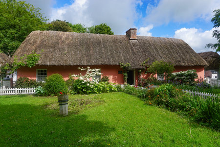 Bunratty, Co. Clare, Ireland: The Golden Vale Farmhouse is a reproduction of a 19th-century cottage in Bunratty Folk Park.のeditorial素材