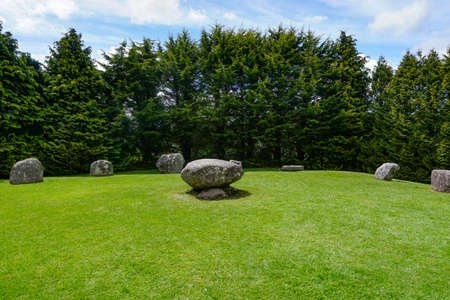 Kenmare, Co. Kerry, Ireland: The Bronze-age Kenmare stone circle is composed of 15 boulders. At the center is a boulder-dolmen with a large capstone.の写真素材