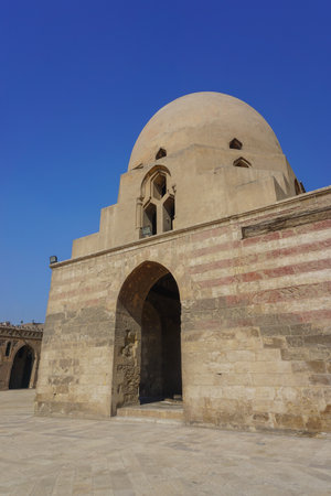 Cairo, Egypt: The ablution fountain of the Mosque of Ibn Tulun (879 AD) -- the oldest in Cairo surviving in its original form and the largest.の写真素材