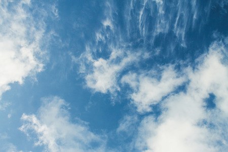 Blue sky white cloudsの写真素材