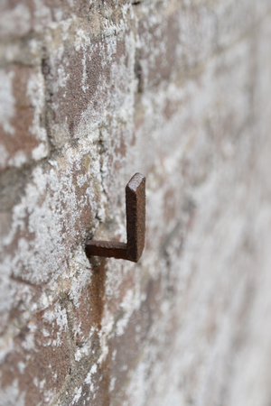 Brick wall with hookの写真素材