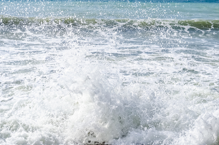 Splashing wave on the Black sea in the day.の写真素材