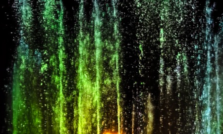 Multimedia laser colorful musical show in Anapa fountain.の写真素材