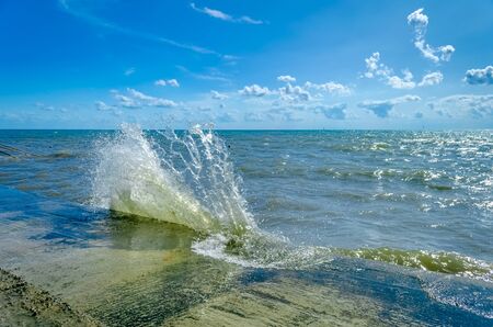 Splashing wave on the Black sea in the day.の写真素材