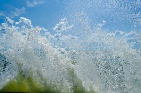 Splashing wave on the Black sea in the day.の写真素材