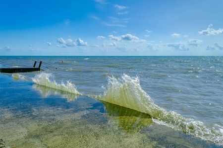 Splashing wave on the Black sea in the day.の写真素材