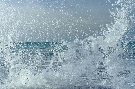 Splashing wave on the Black sea in the day.の写真素材