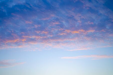 Pink clouds at sunsetの写真素材