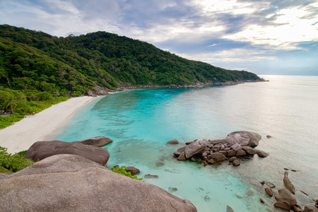 Beautiful Similan islands like a heaven with sun set ,Phang-nga, Thailand