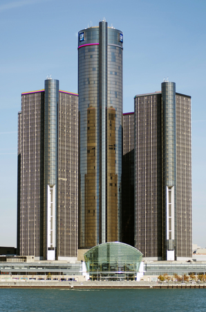 Detroit's Renaissance Center Home Of GM, General Motors Headquartersのeditorial素材