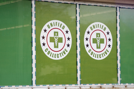 Medical Marijuana Dispensary, Green Cross, Detroit, Michiganのeditorial素材