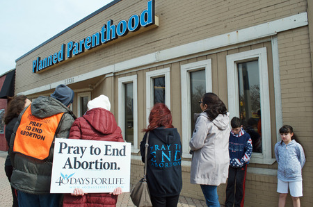 Pro Life Demonstration, Pray To End Abortion at a Planned Parenthoodのeditorial素材