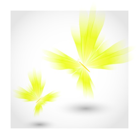 Yellow butterflies fluttering airのイラスト素材