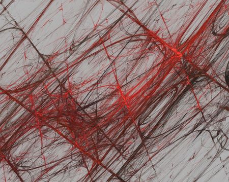 Red and gray grunge fractal pattern that looks like splattered painting,の写真素材