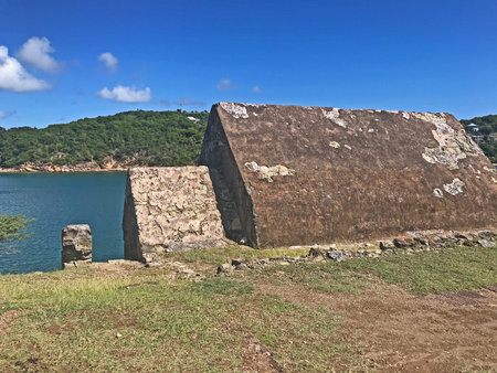 Powder Magazine at Fort Berkeley in Antigua and Barbuda, Caribbean, Lesser Antilles, West Indies...