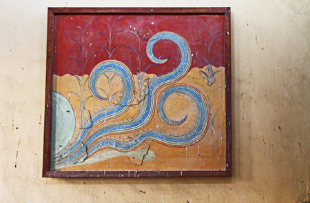 The Palace of Knossos on Crete in Greece near Heraklion is called Europeâ€™s oldest city and...
