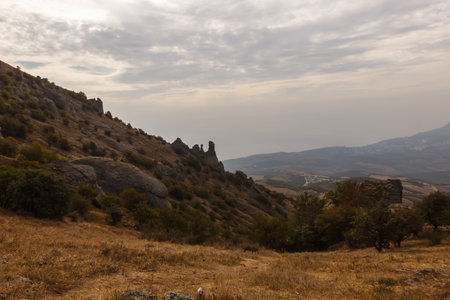 Mountain slope of the Demerdzhi massifの写真素材