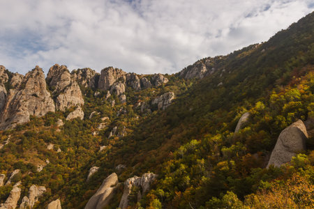 Mountain slope of the Demerdzhi massifの写真素材