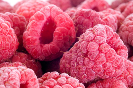 Delicious frozen raspberries