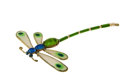 Glass dragonfly - brooch, jeweleryの写真素材