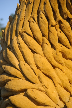 Fishes fragment - Sand statues exhibition in Burgas, Bulgariaのeditorial素材